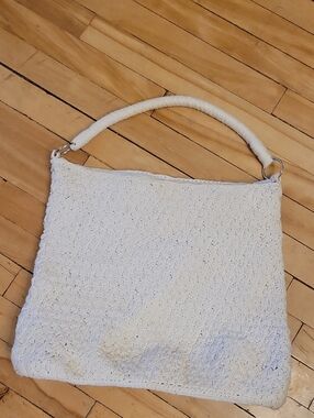 Holt Renfrew White Crochet Top-Handle Women’s Tote